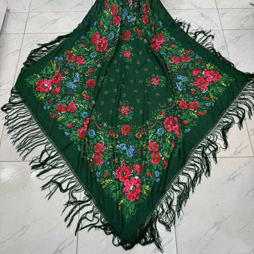 شال نخی ترکمن کد 1665 وارداتی ترکیه قواره 140-150 سانت چهار فصل بدون چروک