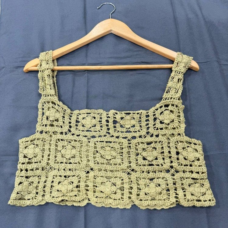 تاپ قلاب بافی فری سایز زنانه کد 1047 مناسب تا سایز 42 تن خور شیک