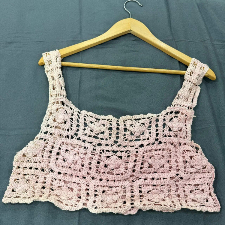 تاپ قلاب بافی فری سایز زنانه کد 1047 مناسب تا سایز 42 تن خور شیک