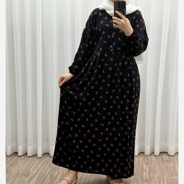 پیراهن ساحلی زنانه گلریز جلو دکمه دار مدل ایوبی فری سایز تا 48 بنددار چهارفصل شیک و راحت