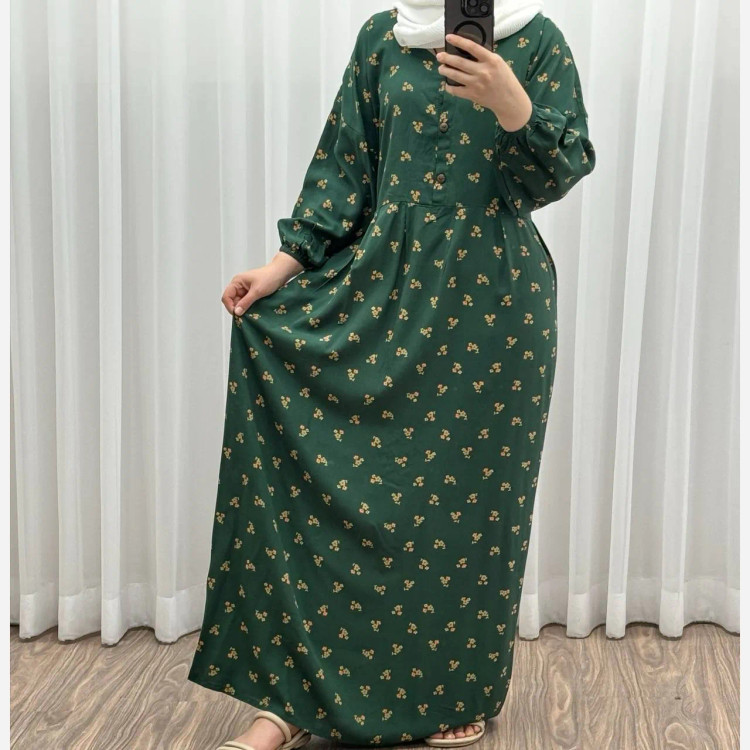 پیراهن ساحلی زنانه گلریز جلو دکمه دار مدل ایوبی فری سایز تا 48 بنددار چهارفصل شیک و راحت