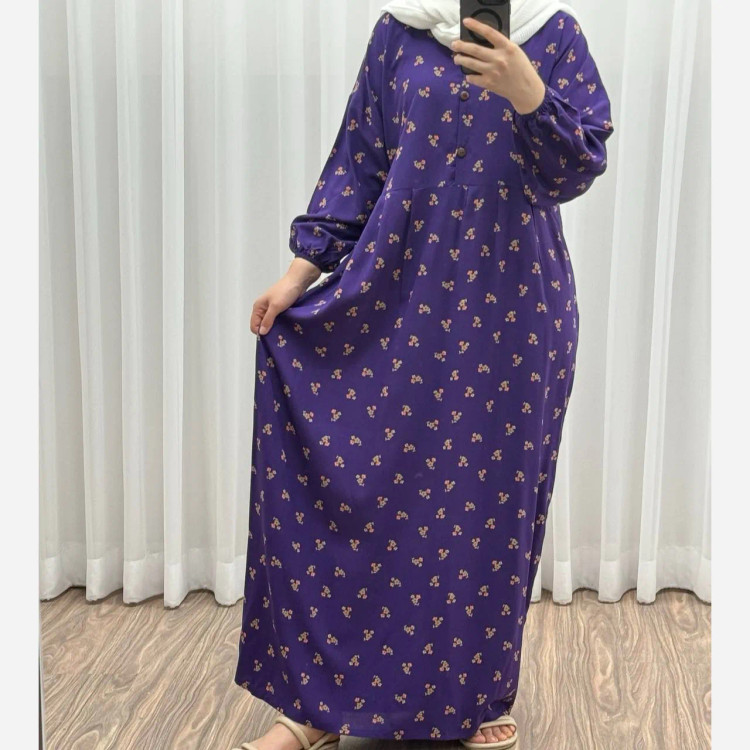 پیراهن ساحلی زنانه گلریز جلو دکمه دار مدل ایوبی فری سایز تا 48 بنددار چهارفصل شیک و راحت