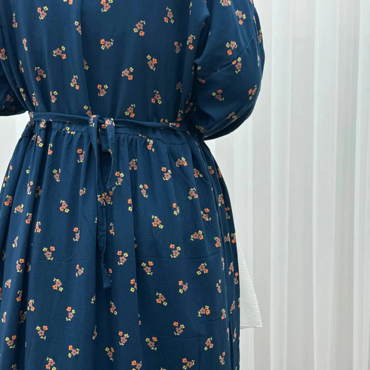 پیراهن ساحلی زنانه گلریز جلو دکمه دار مدل ایوبی فری سایز تا 48 بنددار چهارفصل شیک و راحت