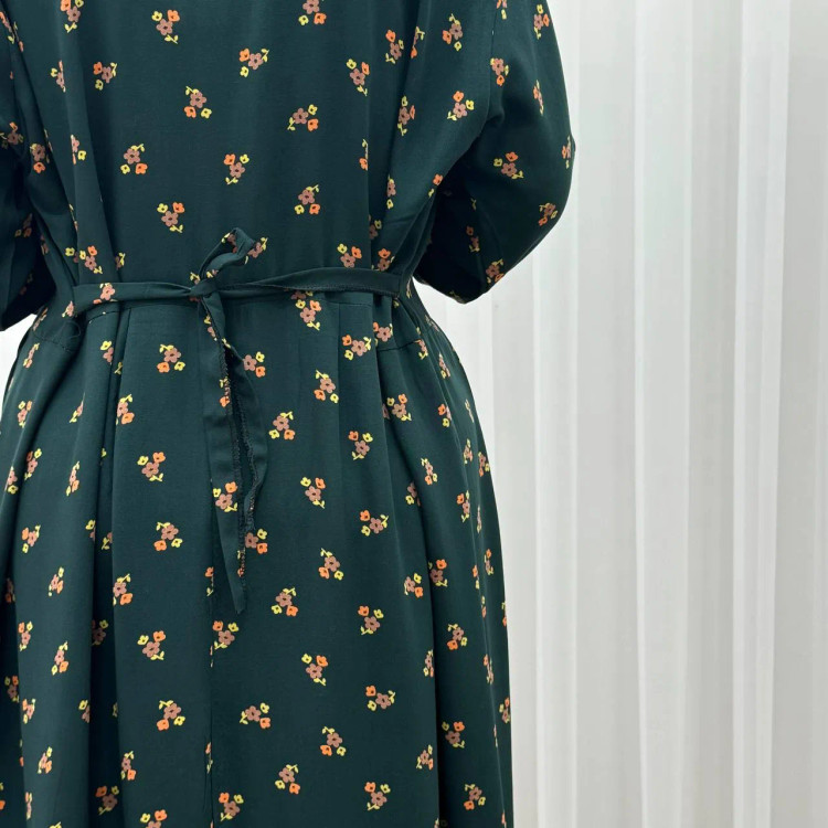 پیراهن ساحلی زنانه گلریز جلو دکمه دار مدل ایوبی فری سایز تا 48 بنددار چهارفصل شیک و راحت