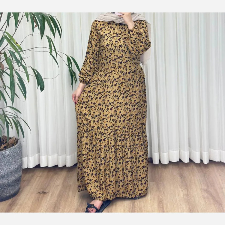 پیراهن نخی آلمان فری سایز تا 46 زنانه شیک و راحت چهارفصل بنددار