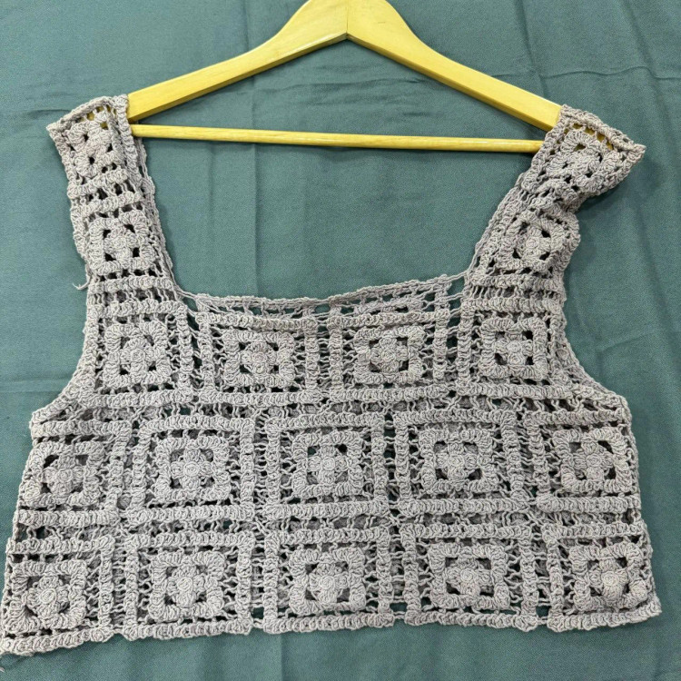 تاپ قلاب بافی فری سایز زنانه کد 1047 مناسب تا سایز 42 تن خور شیک