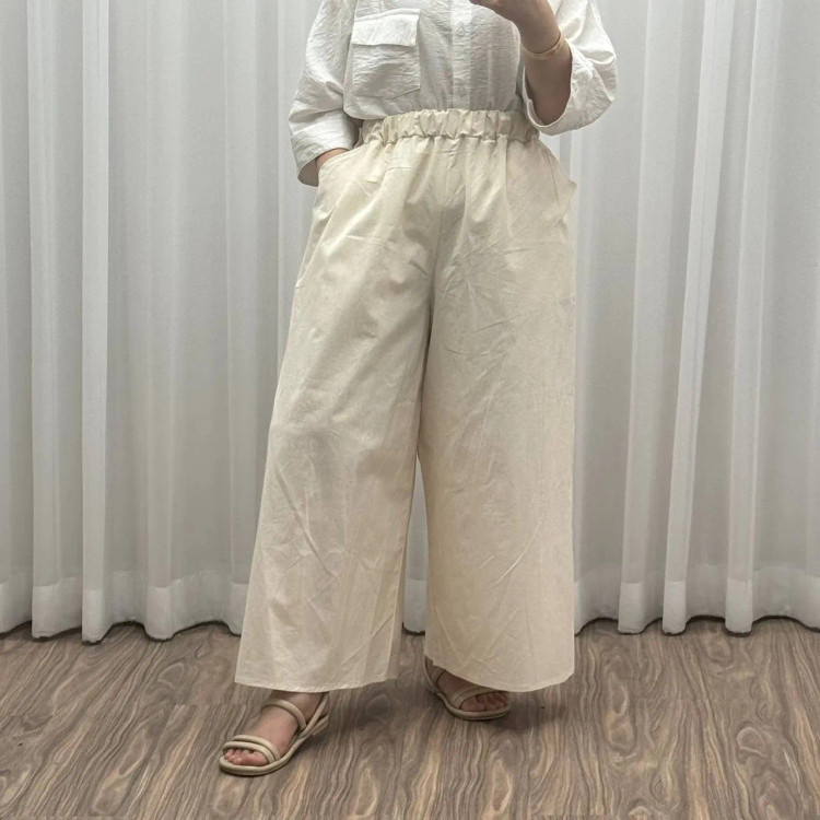 دامن شلوار لنین قواره لش فری سایز تا 48 قد 96 سانتیمتر تنخور شیک و راحت چهارفصل زنانه دخترانه