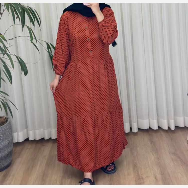 پیراهن نخی آلمان فری سایز تا 46 زنانه شیک و راحت چهارفصل بنددار