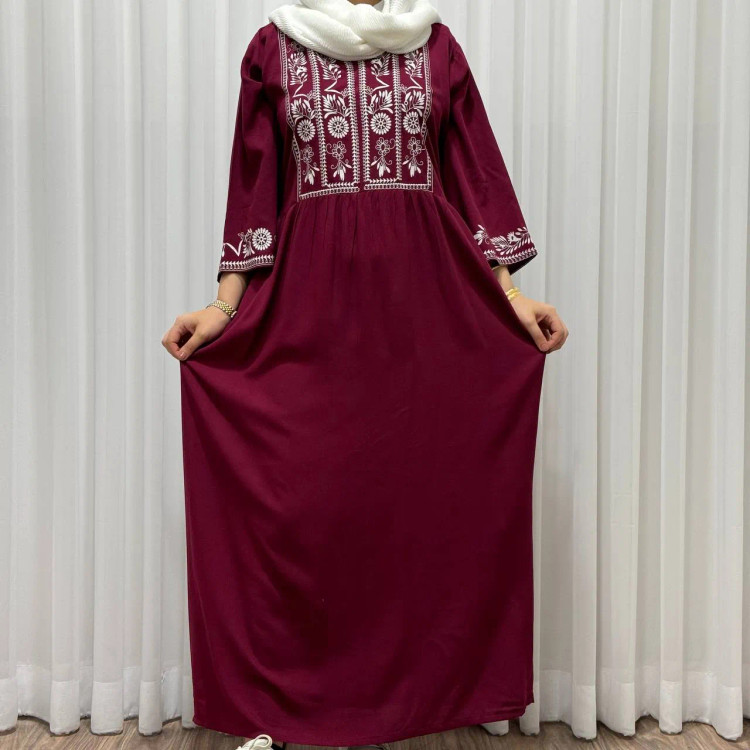 پیراهن ساحلی زنانه نخی مدل الهه فری سایز تا 46 کمربند دار تن خور شیک و راحت چهارفصل سایه نمیندازد