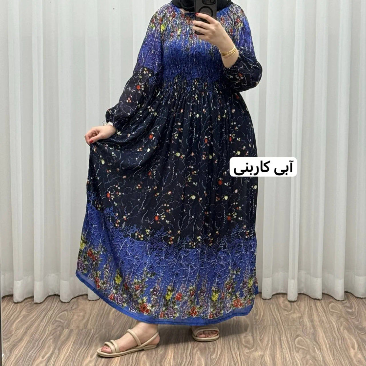 پیراهن کریشه گلریز فری سایز زنانه تا سایز 52 تنخور شیک و راحت چهارفصل بدون آبرفت و رنگ رفت