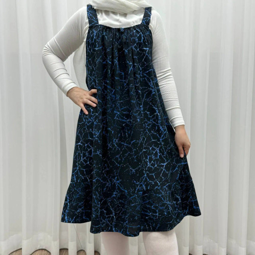 پیراهن کوتاه راحتی زنانه نخی فری سایز تا 48 مدل پارلاک 773 با کمربند چهارفصل شیک و راحت بدون بدن نما