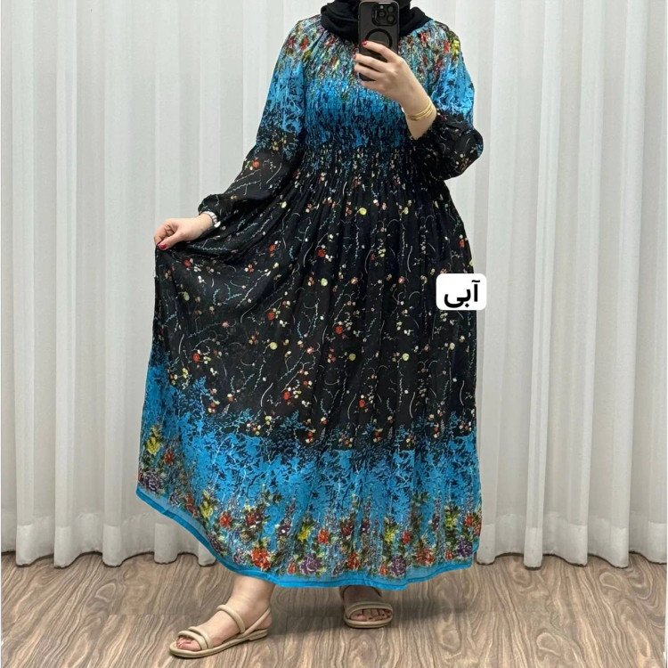 پیراهن کریشه گلریز فری سایز زنانه تا سایز 52 تنخور شیک و راحت چهارفصل بدون آبرفت و رنگ رفت