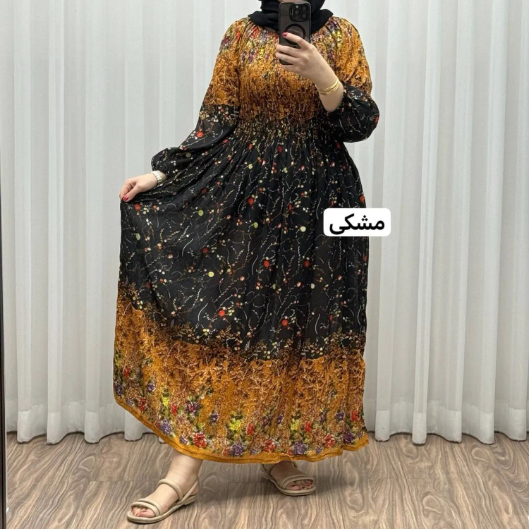 پیراهن کریشه گلریز فری سایز زنانه تا سایز 52 تنخور شیک و راحت چهارفصل بدون آبرفت و رنگ رفت