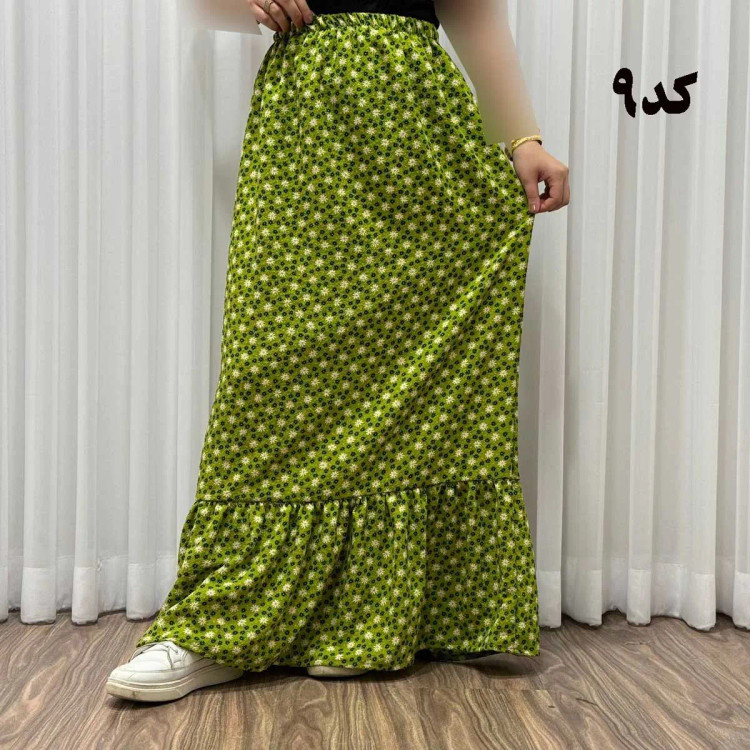 دامن بلند زنانه پفکی مدل پاموق فری سایز مناسب تا سایز 48 تنخور شیک و راحت چهارفصل بدون آبرفت و رنگ رفت