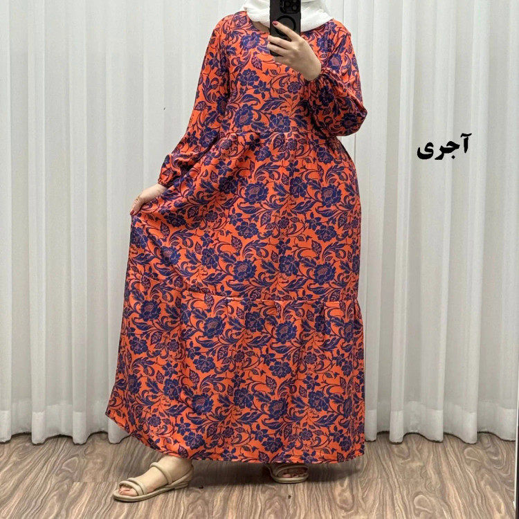 پیراهن فلور بوگاتی فری سایز تا 48 بنددار چهارفصل شیک و راحت بدون آبرفت و رنگ رفت