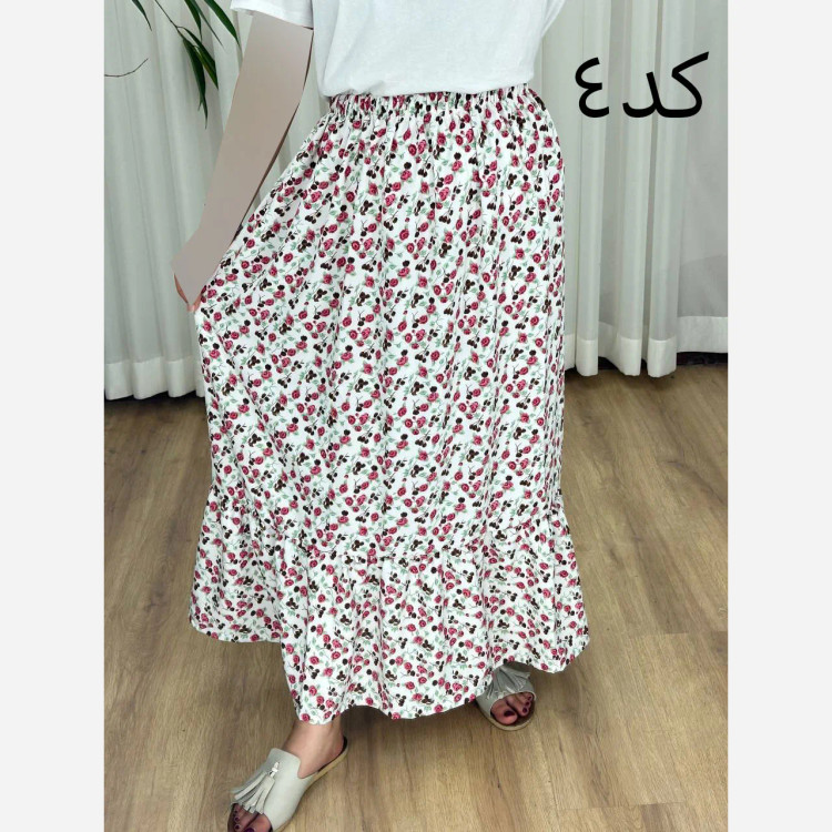 دامن نخ آلمان گلریز فری سایز تا 48 قد 95 سانتیمتر سایه نمیاندازد چهارفصل مناسب بارداری