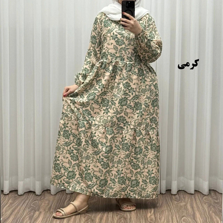 پیراهن فلور بوگاتی فری سایز تا 48 بنددار چهارفصل شیک و راحت بدون آبرفت و رنگ رفت