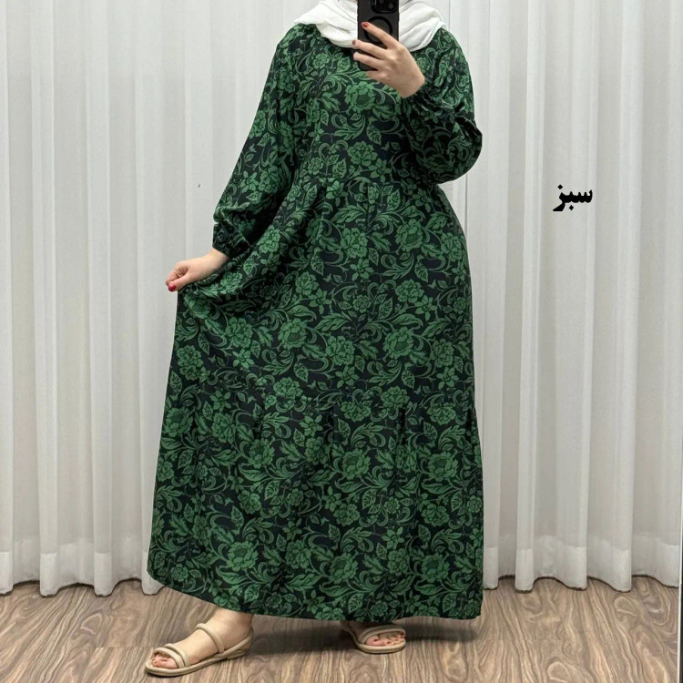 پیراهن فلور بوگاتی فری سایز تا 48 بنددار چهارفصل شیک و راحت بدون آبرفت و رنگ رفت