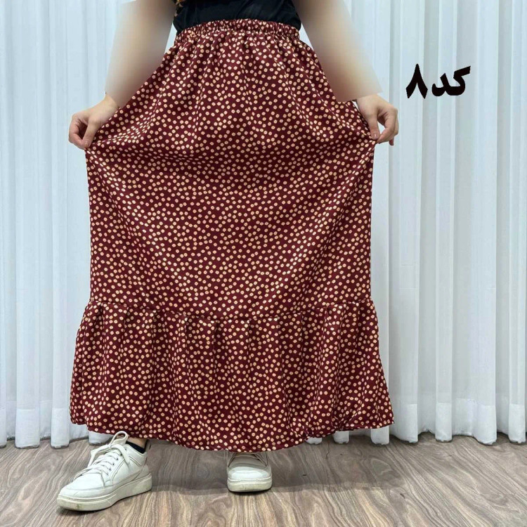 دامن بلند زنانه پفکی مدل پاموق فری سایز مناسب تا سایز 48 تنخور شیک و راحت چهارفصل بدون آبرفت و رنگ رفت