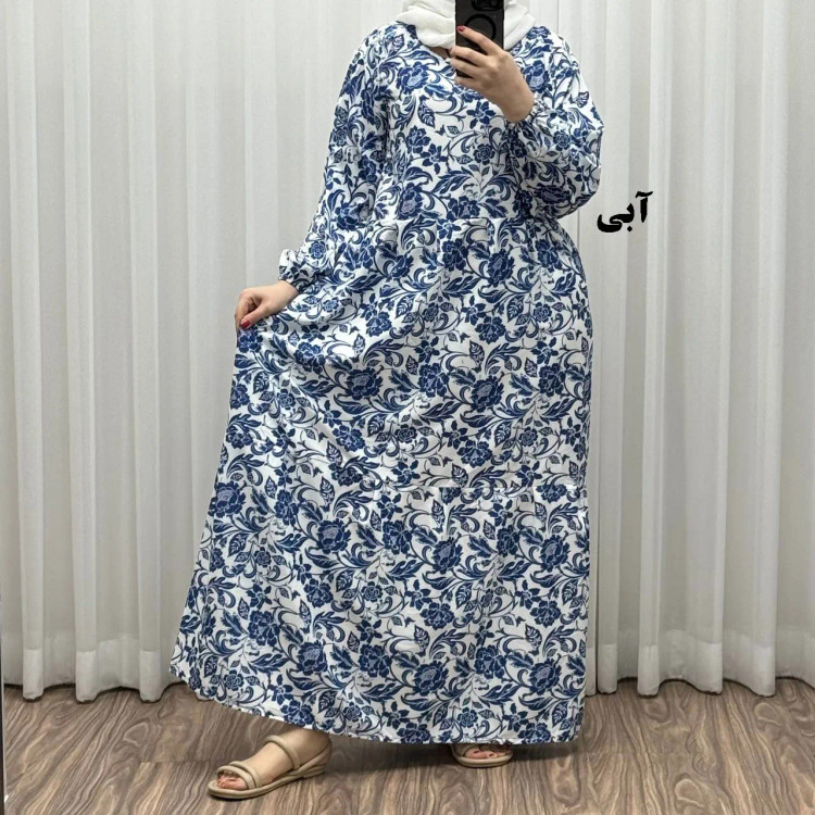 پیراهن فلور بوگاتی فری سایز تا 48 بنددار چهارفصل شیک و راحت بدون آبرفت و رنگ رفت