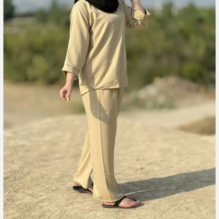 ست بلوز شلوار صوفیا فری سایز زنانه مناسب تا سایز 50 چهارفصل شیک و راحت بدون آبرفت و رنگ رفت