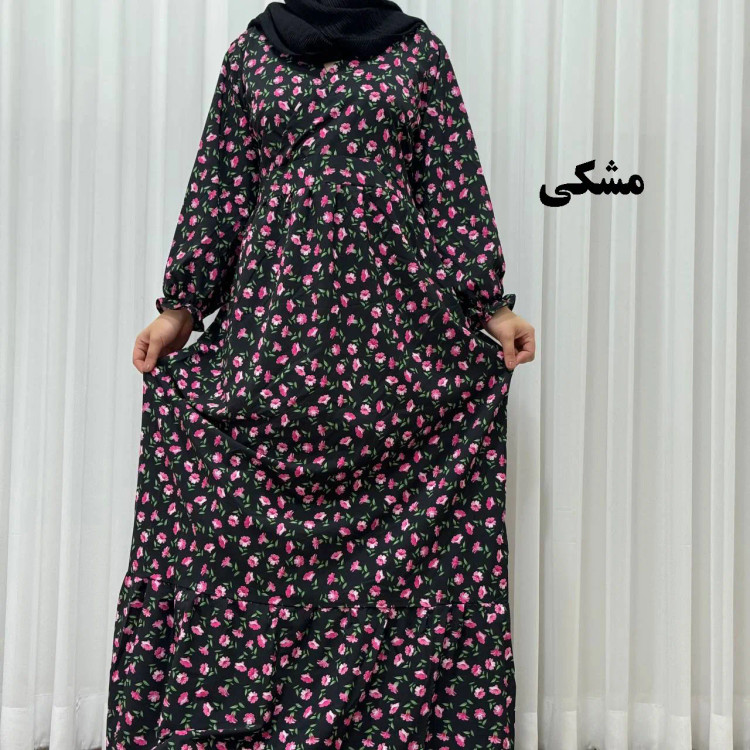 پیراهن ساحلی بوگاتی مدل گلریز فلور فری سایز تا 48 آبرفت و چروک ندارد تنخور شیک و راحت کمربند دارد