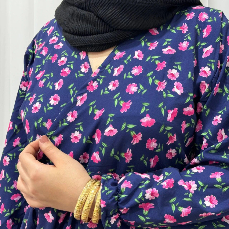 پیراهن ساحلی بوگاتی مدل گلریز فلور فری سایز تا 48 آبرفت و چروک ندارد تنخور شیک و راحت کمربند دارد