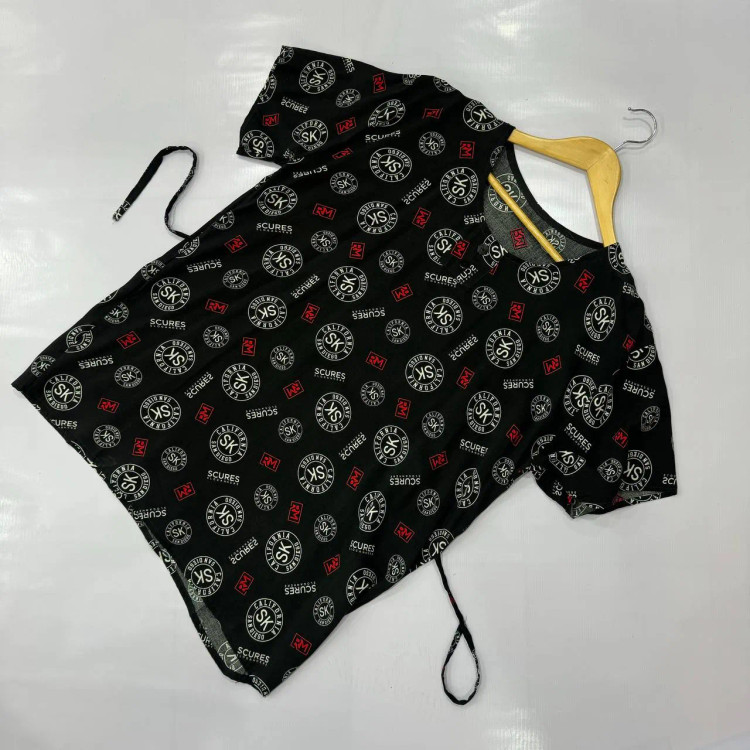 تیشرت نخی تایلندی فری سایز زنانه کد 700 تن خور شیک و راحت مناسب تا سایز 48