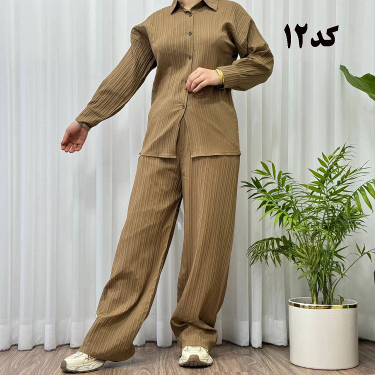 ست بلوز شلوار زنانه آیوا فری سایز شیک و راحت مناسب تا سایز 42 چهار فصل بدون چروک و سایه انداختن