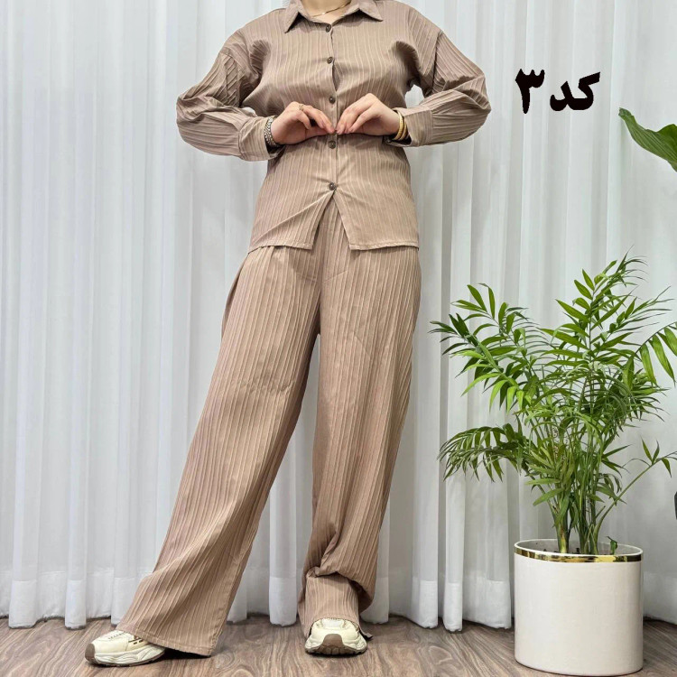 ست بلوز شلوار زنانه آیوا فری سایز شیک و راحت مناسب تا سایز 42 چهار فصل بدون چروک و سایه انداختن