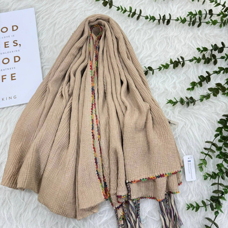 شال برشکا ساده وارداتی کد 988 بدون آبرفت و رنگ رفت