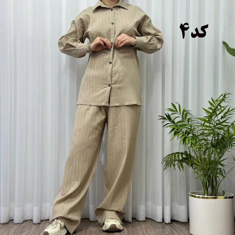 ست بلوز شلوار زنانه آیوا فری سایز شیک و راحت مناسب تا سایز 42 چهار فصل بدون چروک و سایه انداختن