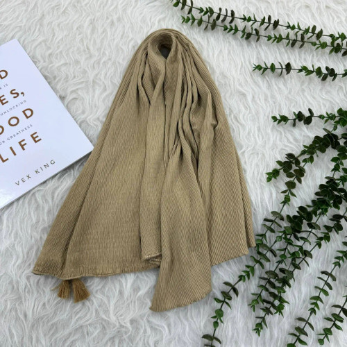 شال نخی برشکا ساده قواره بزرگ 200x75 سانتی بدون آبرفت و چروک