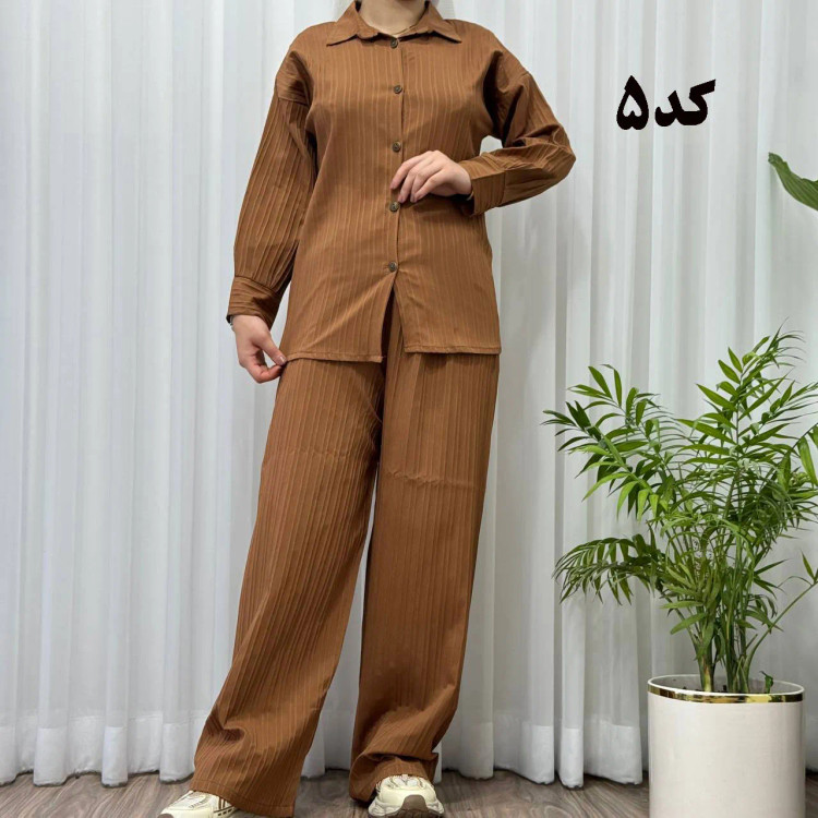 ست بلوز شلوار زنانه آیوا فری سایز شیک و راحت مناسب تا سایز 42 چهار فصل بدون چروک و سایه انداختن