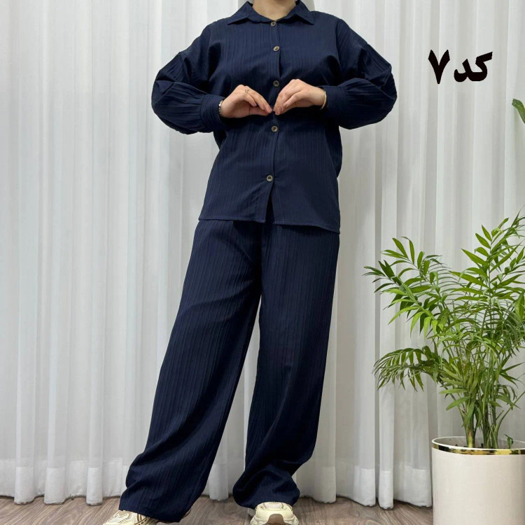 ست بلوز شلوار زنانه آیوا فری سایز شیک و راحت مناسب تا سایز 42 چهار فصل بدون چروک و سایه انداختن