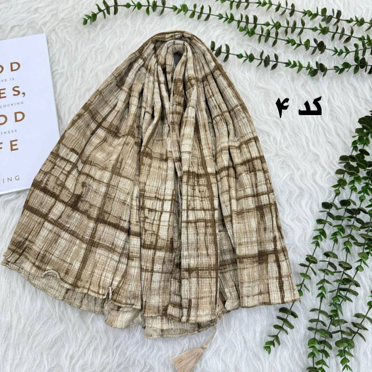 شال طرحدار کریشه برشکا کد 1096