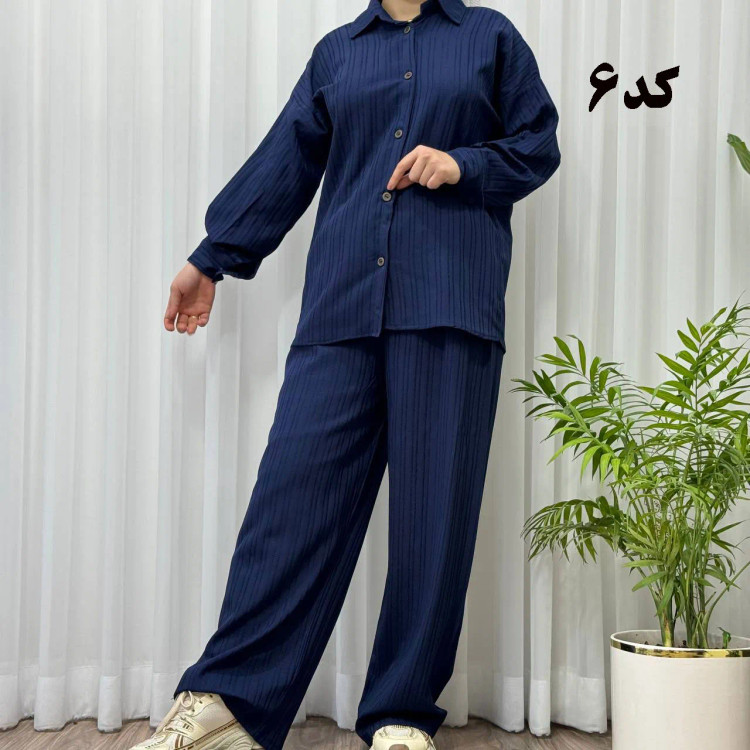 ست بلوز شلوار زنانه آیوا فری سایز شیک و راحت مناسب تا سایز 42 چهار فصل بدون چروک و سایه انداختن