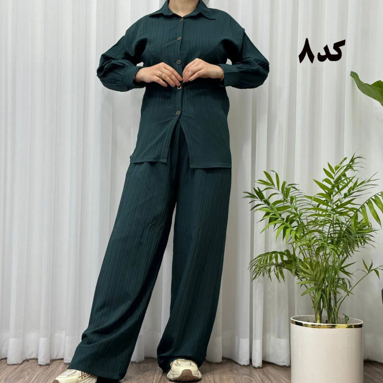 ست بلوز شلوار زنانه آیوا فری سایز شیک و راحت مناسب تا سایز 42 چهار فصل بدون چروک و سایه انداختن