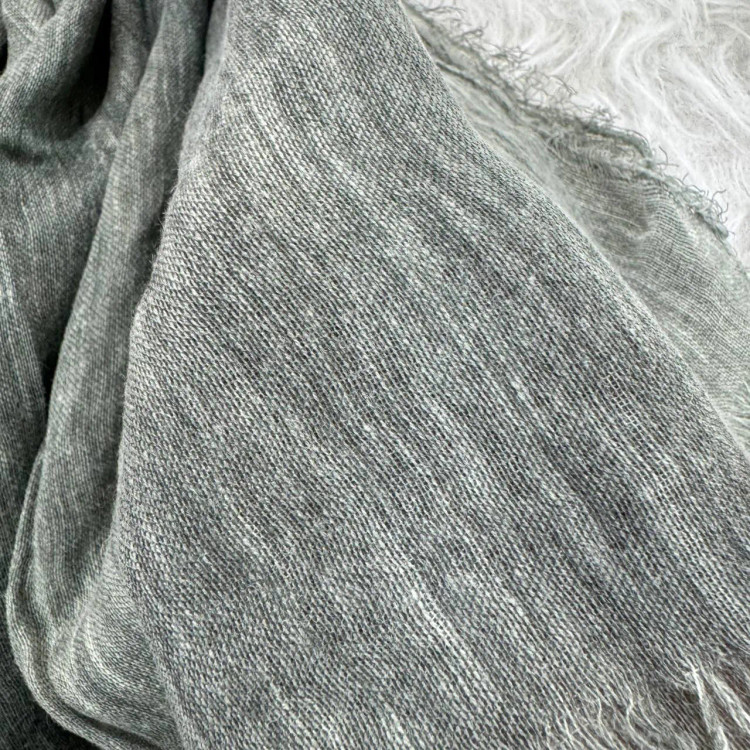 شال لینن سنگشور دور ریش زنانه قواره بزرگ 206x67 سانتیمتر بدون آبرفت و چروک