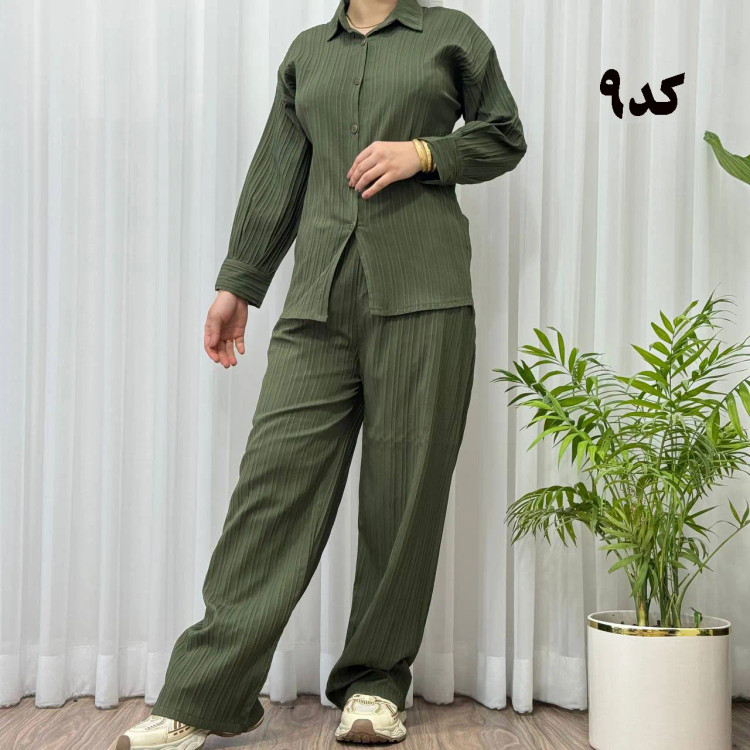 ست بلوز شلوار زنانه آیوا فری سایز شیک و راحت مناسب تا سایز 42 چهار فصل بدون چروک و سایه انداختن