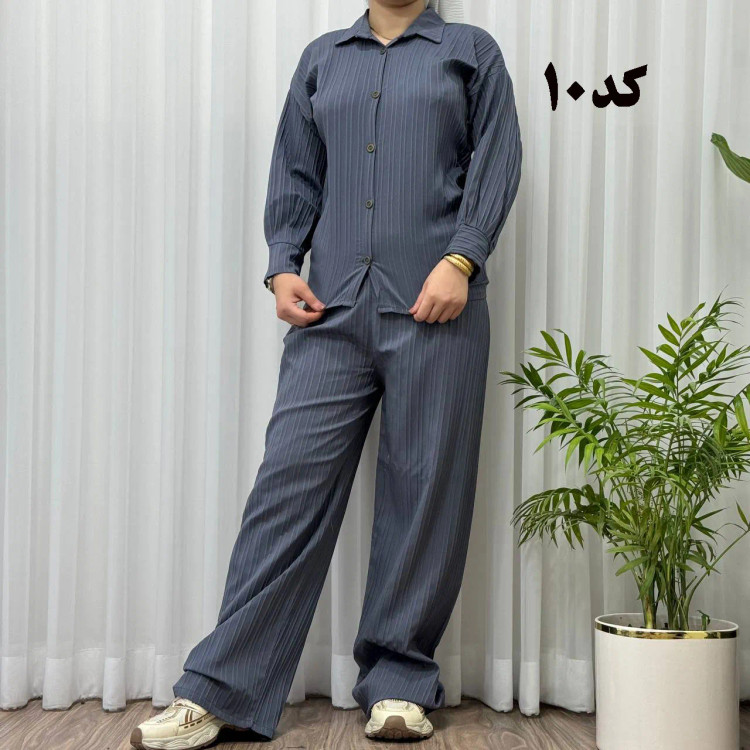 ست بلوز شلوار زنانه آیوا فری سایز شیک و راحت مناسب تا سایز 42 چهار فصل بدون چروک و سایه انداختن