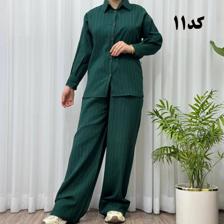 ست بلوز شلوار زنانه آیوا فری سایز شیک و راحت مناسب تا سایز 42 چهار فصل بدون چروک و سایه انداختن