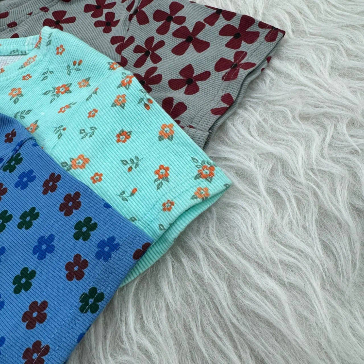 کراپ طرحدار H&M کد 1072 سایز S, M, L, XL, XXL قد 40 سانت بدون آبرفت و چروک