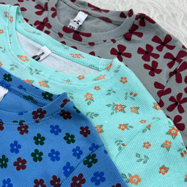 کراپ طرحدار H&M کد 1072 سایز S, M, L, XL, XXL قد 40 سانت بدون آبرفت و چروک