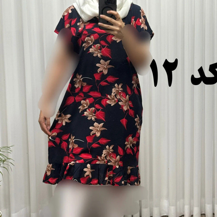 پیراهن نخی شسته شده فری سایز مناسب تا سایز 50 چهارفصل تن خور شیک و راحت بدون آبرفت و رنگ رفت