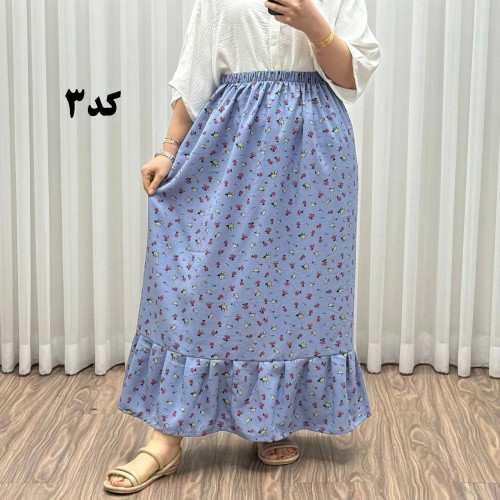 دامن پفکی مدل پرپری فری سایز زنانه تا سایز 54 تنخور شیک و راحت چهارفصل بدون آبرفت و رنگرفتگی