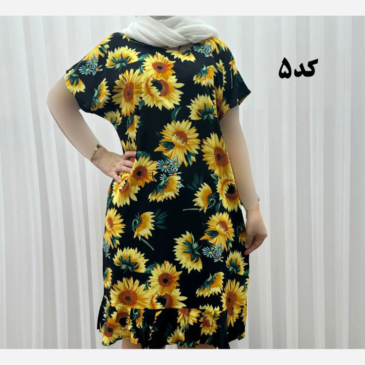 پیراهن نخی شسته شده فری سایز مناسب تا سایز 50 چهارفصل تن خور شیک و راحت بدون آبرفت و رنگ رفت