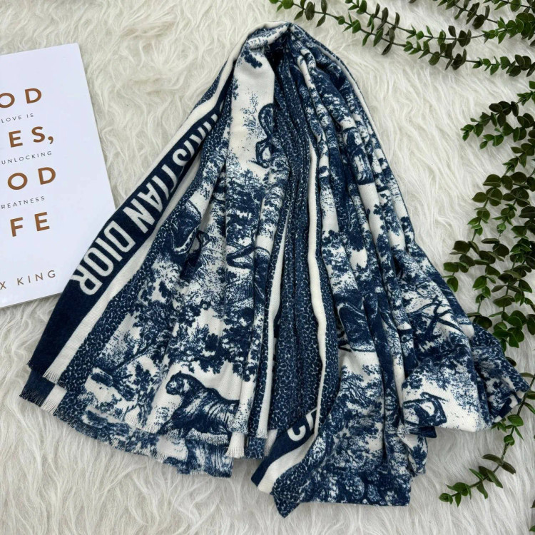 شال موهر کریستین دیور کد 1344 قواره 200x72 سانتیمتر بدون آبرفت و رنگ رفت