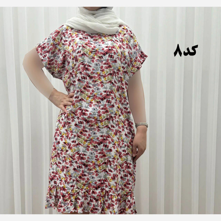 پیراهن نخی شسته شده فری سایز مناسب تا سایز 50 چهارفصل تن خور شیک و راحت بدون آبرفت و رنگ رفت