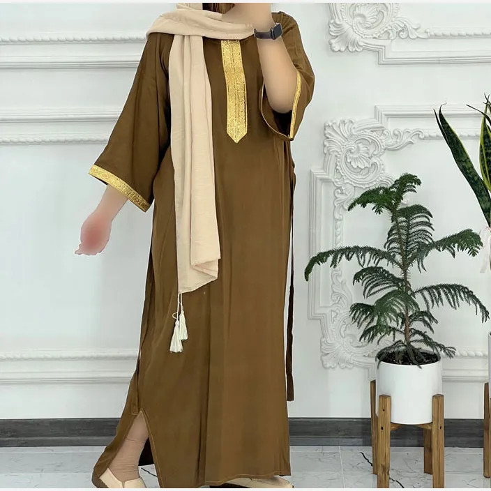 پیراهن ساحلی نخی شسته شده فری سایز زنانه تا سایز 52 کمربنددار بدون آبرفت و رنگ رفت